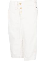 TOM FORD deconstructed denim midi skirt - Blanc