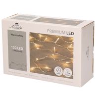 Kerstverlichting warm wit 120 leds met dimmer en timer functie 1200 cm   - - thumbnail