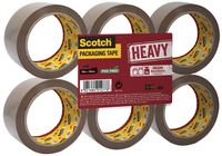 Scotch verpakkingsplakband Heavy, ft 50 mm x 66 m, bruin, pak van 6 stuks - thumbnail