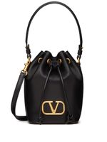 Valentino Garavani mini sac seau en cuir à détail VLogo - Noir