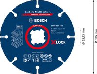 Bosch Accessoires Expert Carbide Multi Wheel X-LOCK doorslijpschijf 125 mm, 1 mm, 22,23 mm - 1 stuk(s) - 2608901193