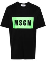 MSGM t-shirt en coton à logo imprimé - Noir