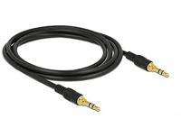 Delock Jack kabel audio kabel 3,5 mm 3 pin plug > stekker 2 m zwart