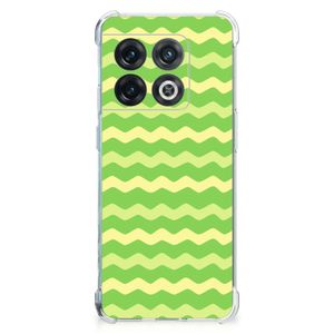 OnePlus 10 Pro Doorzichtige Silicone Hoesje Waves Green