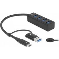 Delock 63828 4-poorts USB 5 Gbps hub met USB Type-C- of USB Type-A-connector