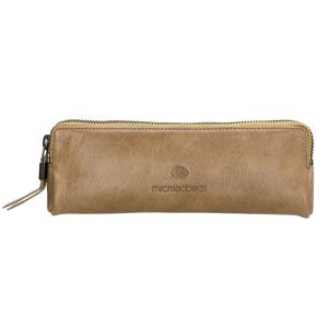 Micmacbags Leren Make Up / Pen Etui Porto Taupe