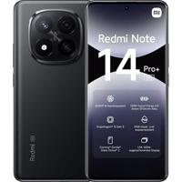 Xiaomi Redmi Note 14 Pro+ 5G Smartphone, 8 GB RAM 256 GB, 6,67 inch AMOLED-display 1,5 K, vingerafdruksensor, digitale camera 200 MP, Dual SIM, 5G, NFC, snel opladen 120 W, zwart
