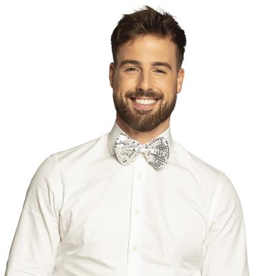 Strikje pailletten zilver