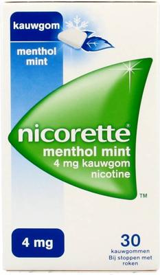 Nicorette Nicorette Kauwgom Mentholmint 4 Mg - 30 Stuks