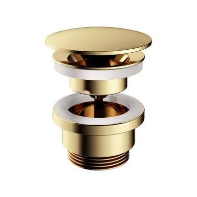 Hotbath Cobber Always open Clickwaste Gepolijst Messing P708