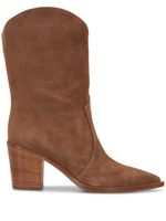 Gianvito Rossi bottines Denver 70 mm en daim - Marron