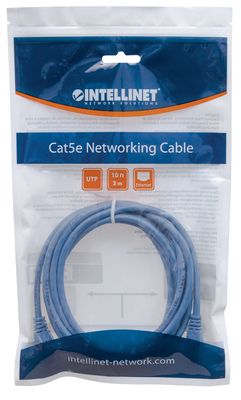 Intellinet 342582 RJ45 Netwerkkabel, patchkabel CAT 6 U/UTP 1.50 m Blauw 1 stuk(s)