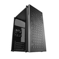 Mars Gaming MC-1000, Compacte MicroATX Behuizing, Voorkant Metal-Mesh Ontwerp, Volledig Zijvenster, 1x Ultra-Stilente FDB 80mm Fan, Zwart