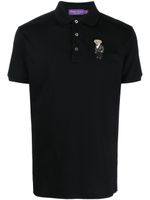 Ralph Lauren Purple Label polo en coton à motif Polo Bear - Noir