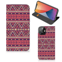 iPhone 12 | iPhone 12 Pro Hoesje met Magneet Aztec Paars