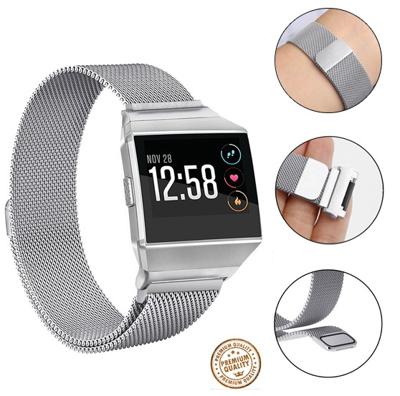 Milanees horloge band geschikt voor de Fitbit Ionic | RVS | zilver | maat M | magneetsluiting Milanees horloge band geschikt voor de Fitbit Ionic | RVS | zilver | maat M | magneetsluiting