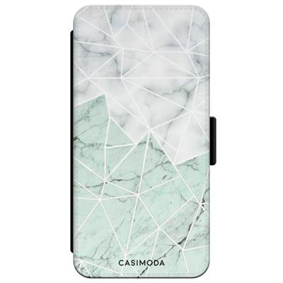 iPhone XS Max flipcase - Marmer mint mix
