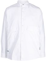 izzue chemise en coton à patch logo - Blanc