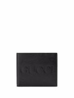 Gucci portefeuille à logo embossé - Noir