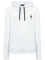 Giuseppe Zanotti hoodie en coton à logo brodé - Blanc - thumbnail