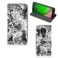 Mobiel BookCase Motorola Moto G7 Play Skulls Angel