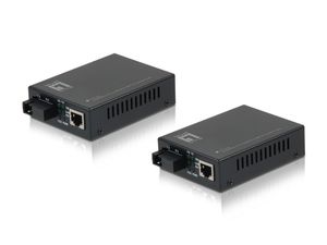 LevelOne FVT-2202 netwerk media converter 100 Mbit/s Zwart