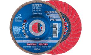 PFERD 67789025 PFC 125 CO-FREEZE 36 SGP STRONG INOX Lamellenschijf Diameter 125 mm Boordiameter 22.23 mm Legering op kobaltbasis, Legering op nikkelbasis,