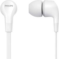 Philips E1105WT/00 In-Ear-Koptelefoon Bedraad met Afstandsbediening in Het Snoer (8,6-mm-Neodymium-Drivers, Krachtige Bas, Helder Geluid, Past Perfect) Wit - 2020/2021 Model