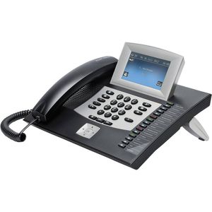 Auerswald COMfortel 2600 ISDN-systeemtelefoon Antwoordapparaat, Headsetaansluiting Touchscreen Zwart, Zilver