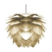 Umage Silvia Medium hanglamp brushed brass - met koordset zwart - Ø 50