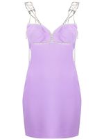 Philipp Plein robe courte Cady à ornements en cristal - Violet - thumbnail