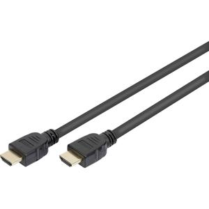 Digitus AK-330124-030-S HDMI-kabel HDMI Aansluitkabel HDMI-A-stekker, HDMI-A-stekker 3.00 m Zwart 8K UHD, Vergulde steekcontacten, Afscherming gevlochten,