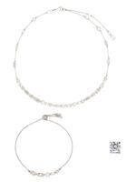 Swarovski Mesmera crystal-embellished three-piece set - Argent