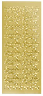 Creotime stickers Glædelig jul 10 x 23 cm goud Creotime stickers Glædelig jul 10 x 23 cm goud