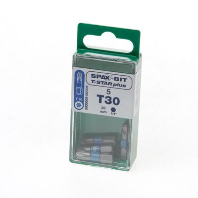 Spax TORX BIT T30 6,4x25 5 stuks T-Star Plus 5000009182309 Spax TORX BIT T30 6,4x25 5 stuks T-Star Plus 5000009182309