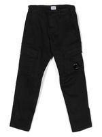 C.P. Company Kids pantalon cargo à détail verre de lunette signature - Noir