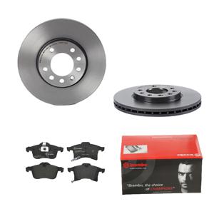 Remmenset, remschijf BREMBO, Remschijftype: Binnen geventileerd, Inbouwplaats: Vooras, u.a. für Opel, Vauxhall, Chevrolet