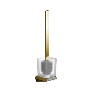 Toiletborstelhouder Sapho Soul Crystal Hangend Vierkant 8.8x41.5x8.6 cm Goud Sapho