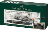 Faber Castell FC-160306 WK25Aquarel Marker FC AlbrechtDürer 5 Stuks Grey Tones