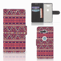 Sony Xperia XZ2 Compact Telefoon Hoesje Aztec Paars