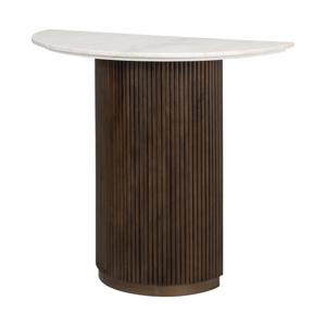 Richmond Sidetable Mayfield Marmer en Mangohout, 90cm - Bruin