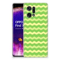 OPPO Find X5 TPU bumper Waves Green - thumbnail