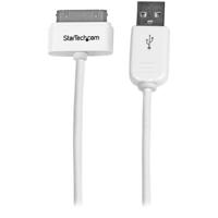 StarTech.com 1m USB iPhone/iPad en iPod oplaadkabel, USB op Apple 30 pin dock connector/stekker datakabel, wit