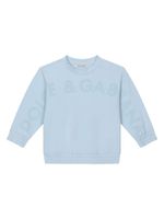 Dolce & Gabbana Kids sweat à logo embossé - Bleu