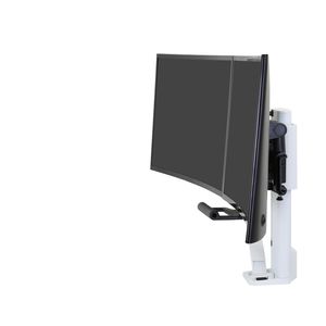 Ergotron TRACE™ Monitor-tafelbeugel 2-voudig 53,3 cm (21) - 68,6 cm (27) Wit Draaibaar, In hoogte verstelbaar, Kantelbaar, Zwenkbaar