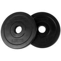 Tunturi Unisex's Rubber Platen 1,25 kg, Paar, Zwart, 1,25 kg