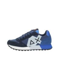 SUN68 Z44113 Sneakers met vetersluiting van stof/suède voor heren, Blauw, 44 EU