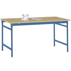 Manuflex BB3065.5007 Bijzettafel basis stationair met multiplex tafelblad in stralend blauw RAL 5007, bxdxh: 1500 x 800 x 780 mm Stralend blauw (RAL 5007)