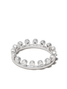 De Beers Jewellers bague Drewdrop en or blanc 18ct pavée de diamants - Argent