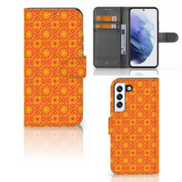 Samsung Galaxy S22 Telefoon Hoesje Batik Oranje